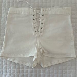 Topshop Joni shorts lace up front